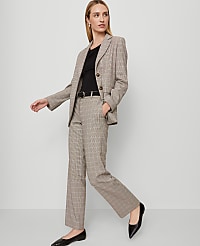 The Straight Pant in Plaid carousel Product Image 4