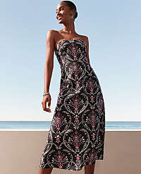 Floral Linen Blend Midi Dress carousel Product Image 3