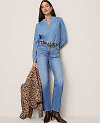 Weekend Chambray Ruffle Collar Popover carousel Product Image 4