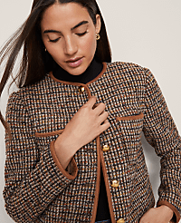 Weekend Collection Tweed Crew Neck Jacket carousel Product Image 2