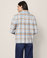 Weekend Plaid Short Trench Coat carousel Product Image 2