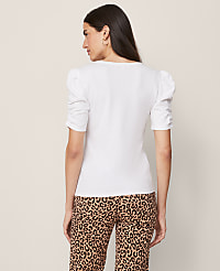 Weekend Collection Shirred Sleeve Top carousel Product Image 2