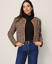 Weekend Collection Tweed Crew Neck Jacket carousel Product Image 4
