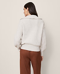 Weekend Lace-Up Ribbed Sweater carousel Product Image 2