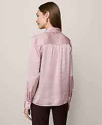 Petite Satin Bow Blouse carousel Product Image 2