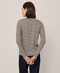 Petite Houndstooth Crew Neck Top carousel Product Image 2