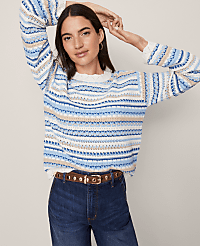 Weekend Striped Mixed Stitch Sweater carousel Product Image 1