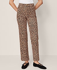 Petite Weekend High Rise Corduroy Pant in Animal Print carousel Product Image 3