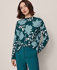 Floral Jacquard Sweater carousel Product Image 1