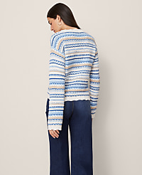 Weekend Striped Mixed Stitch Sweater carousel Product Image 2