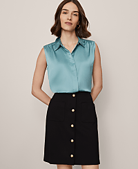 Shirred Yoke Sleeveless Shirt carousel Product Image 1