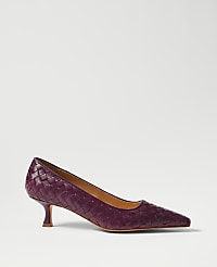 Woven Nip Toe Kitten Heel Pump carousel Product Image 1