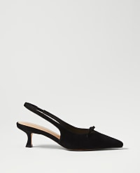 Bow Suede Slingback Pump carousel Product Image 1