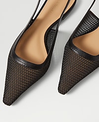 Mesh Nip Toe Slingback Flat carousel Product Image 2