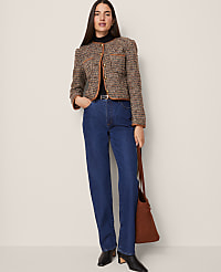 Petite Weekend Tweed Crew Neck Jacket carousel Product Image 5