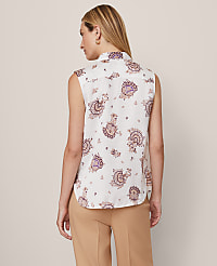 Paisley Shirred Sleeveless Shirt carousel Product Image 2