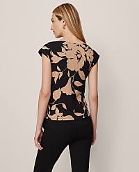 Petite Floral Sleeveless Boatneck Top carousel Product Image 2
