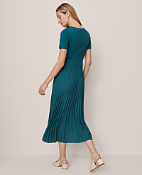 Petite Belted Pleated Midi Dress carousel Product Image 2