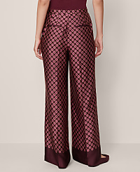 The Petite Wide-Leg Pant in Satin Geo Print carousel Product Image 4
