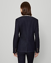 Petite Denim Split Hem Jacket carousel Product Image 3