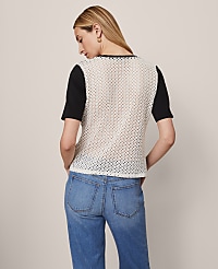 Lace Back Ponte Top carousel Product Image 2