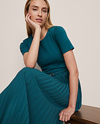 Belted Pleated Midi Dress carousel Product Image 1