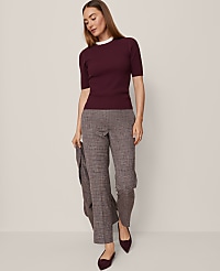 The Petite High Rise Ankle Pant in Plaid carousel Product Image 2