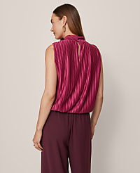 Petite Mock Neck Bubble Hem Top carousel Product Image 2
