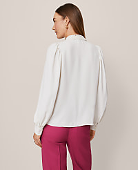 Lace Collar Blouson Sleeve Shirt carousel Product Image 3