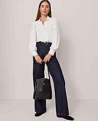 Lace Collar Blouson Sleeve Shirt carousel Product Image 4