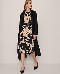 Petite Floral Twist Neck Midi Sheath Dress carousel Product Image 3