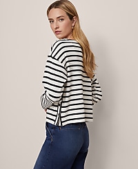 Weekend Collection Striped Crew Neck Top carousel Product Image 2