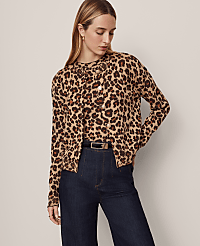 Animal Print Jacquard Cardigan carousel Product Image 1