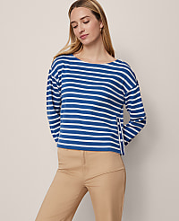 Weekend Striped Crew Neck Top carousel Product Image 1