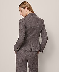 The Fitted Double Breasted Blazer in Plaid carousel Product Image 2