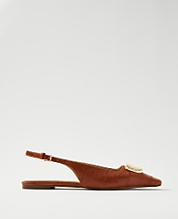 Leather Buckle Slingback Flat carousel Product Image 1