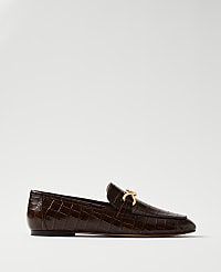 Hardware Embellished Croco Loafers carousel Product Image 2