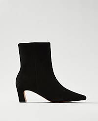 Suede Skinny Heel Bootie carousel Product Image 1