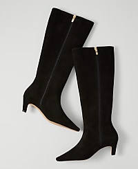 Skinny Heel Suede Tall Boot carousel Product Image 2