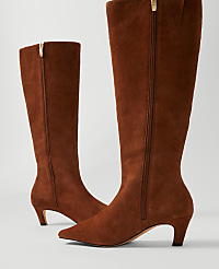Skinny Heel Suede Tall Boot carousel Product Image 2