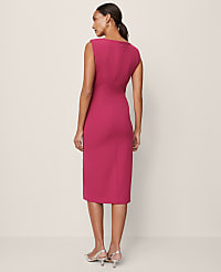 Petite Gathered Midi Sheath Dress carousel Product Image 2