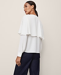 Petite Capelet Overlay Blouse carousel Product Image 2