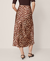 Animal Print Satin Bias Slip Skirt carousel Product Image 3