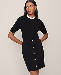 Petite Ruffle Neck Ribbed Sweater carousel Product Image 1