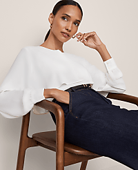 Capelet Overlay Blouse carousel Product Image 3
