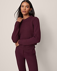 Shoulder Detail Crew Neck Sweater carousel Product Image 1