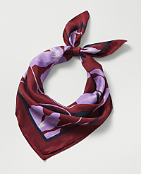 Floral Square Silk Scarf carousel Product Image 1