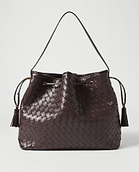 Woven Drawstring Bucket Bag carousel Product Image 1