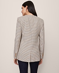 Petite Houndstooth Split Hem Jacket carousel Product Image 3