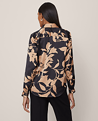 Floral Satin Essential Shirt carousel Product Image 2